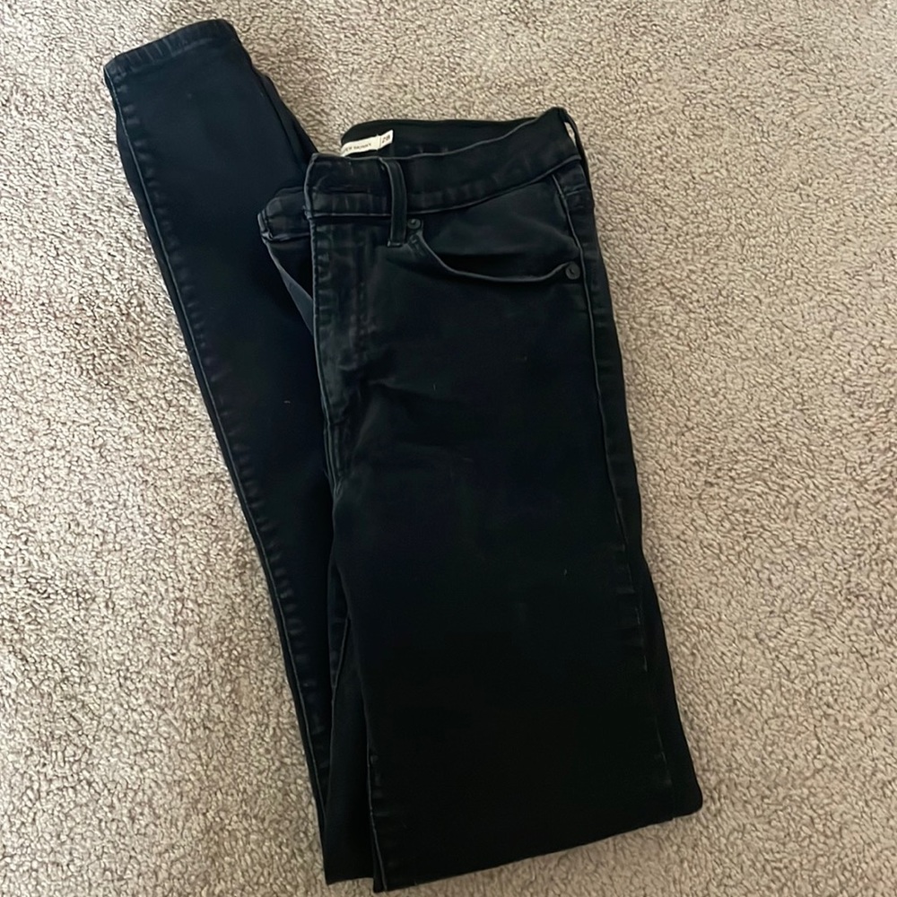 Levi’s mile high super skinny black jeans